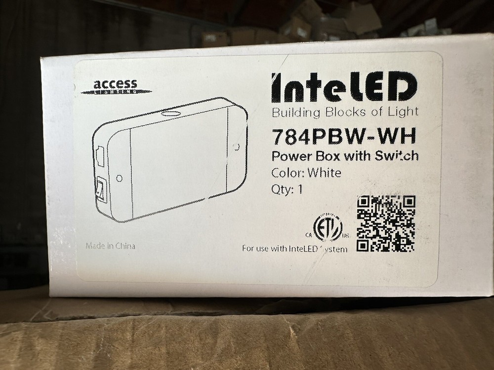 ⚡️Access Lighting 784PWB-WHT InteLed Hardware Connection Box With On/Off Switch
