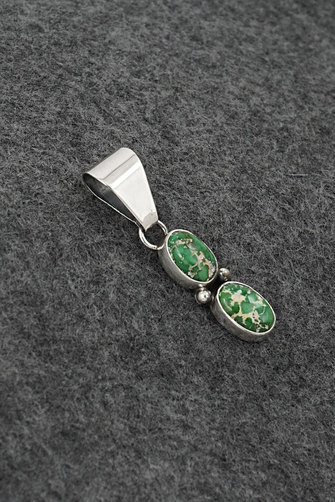 Turquoise & Sterling Silver Pendant - Eugene Gruber