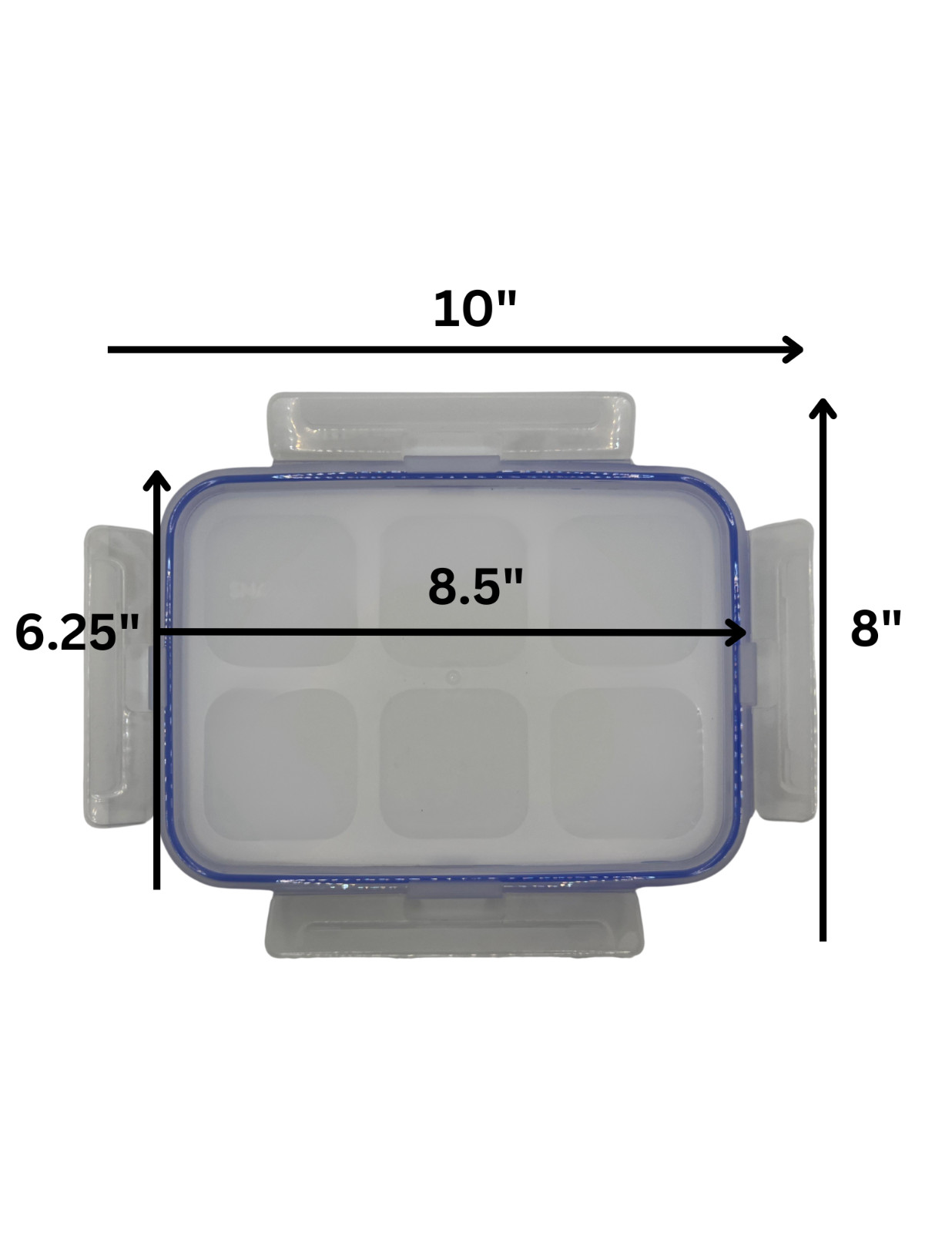Snapware Airtight Replacement Lid 2 Pack 1.5L 6 Cup 8.5"x6.25" Blue Gasket NEW