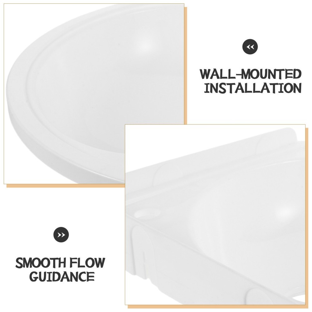 Corner Wall Mounted Bathroom Sink White Plastic Triangular Vessel Basin