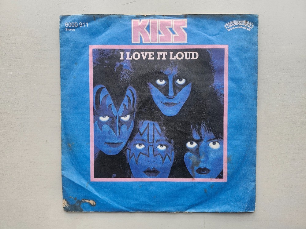 KISS RARE Vintage 1982 German I Love It Loud Killer 7" Vinyl 45 Import 6000 911