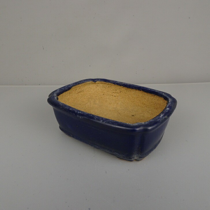 Tokoname Hattori Small Rectangular Bonsai Pot Glazed Used