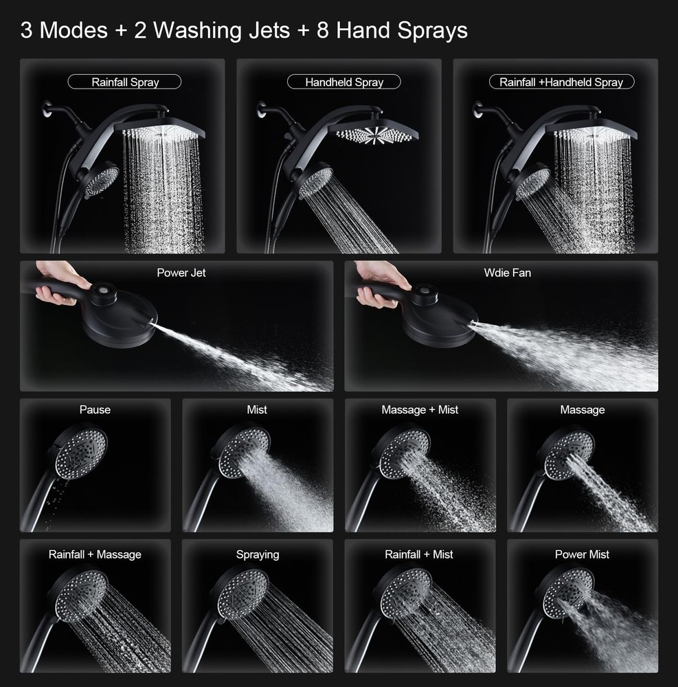 Magnetic Combo Rain Shower Head