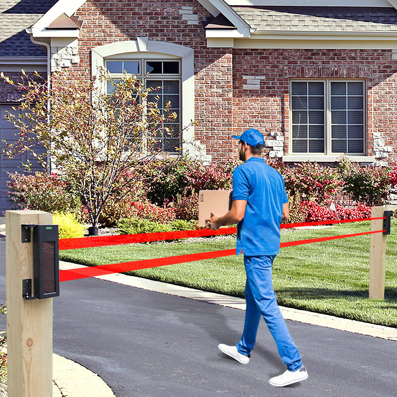 HTZSAFE Solar Wireless Driveway Alarm System No Wiring No Need Replace Battery