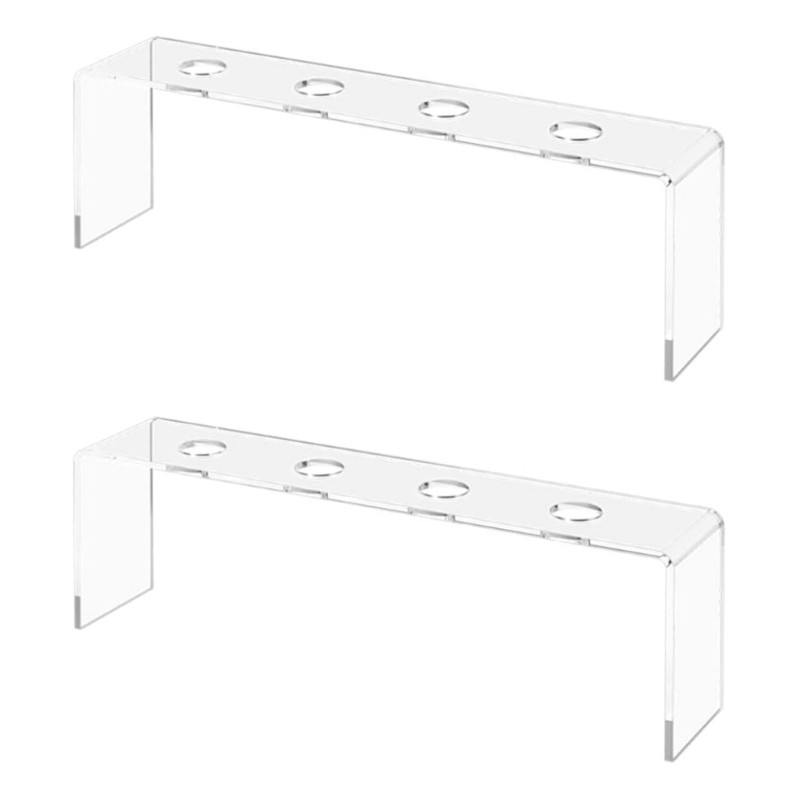 2 Acrylic Wine Cork Organizers Stands with Bottle Display Function Kitchen
