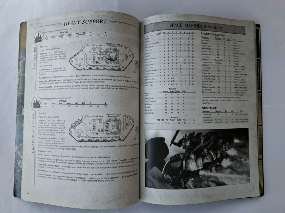 Warhammer, 40k, Space Marines, Codex, Soft Cover, 2004, 4th Edition, Used