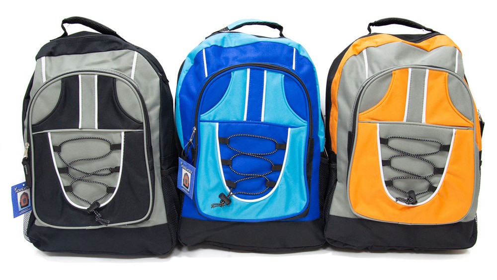 12 Backpacks in Assorted Colors - 17"