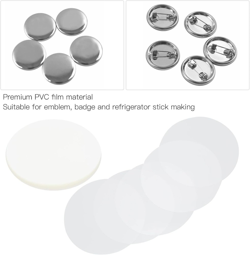 Circle Mylars Button Maker Supplies Button Pin Maker Circle Mylars, 100PCS Plast