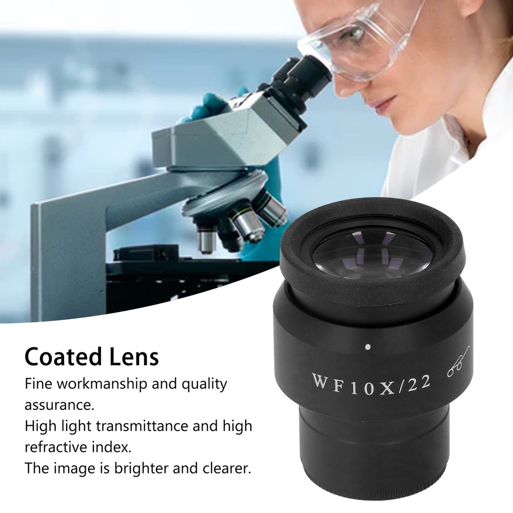 High Eyepoint Microscope Eyepiece Wide Angle Bright Clear View For Lab New