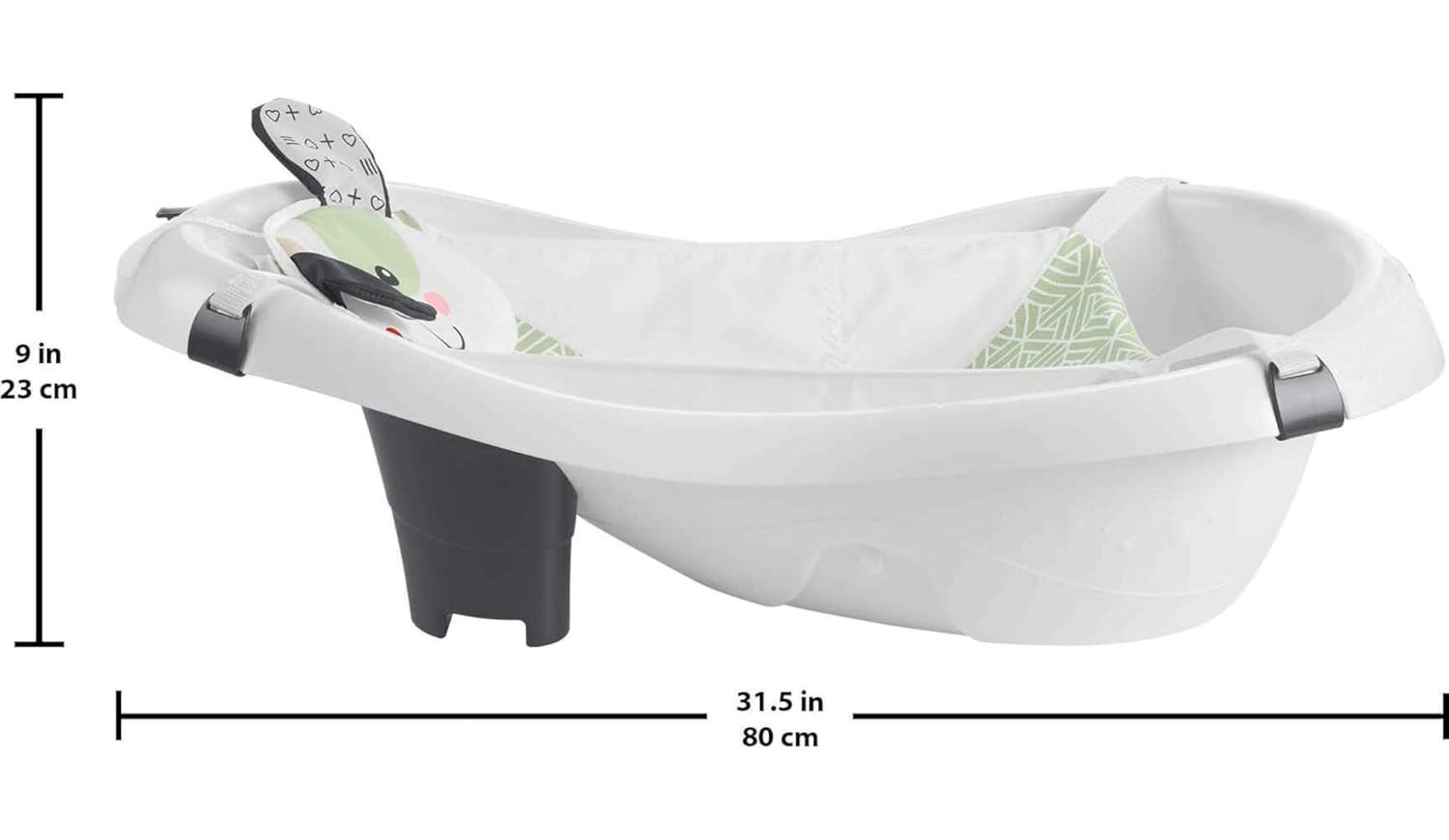 Fisher-Price Baby to Toddler Bath 4-in-1 Slingn Seat Tub 2 Toys Puppy Perfection