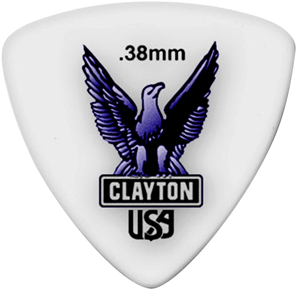 Clayton Acetal Rounded Triangle Guitar Picks .38 mm 1 Dozen