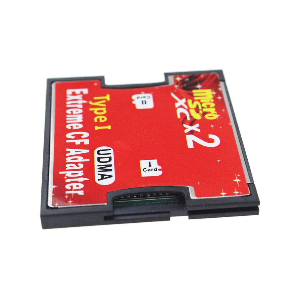 Dual Slot Micro SD TF to CF Adapter Extreme Compact Flash Type I Card Converter