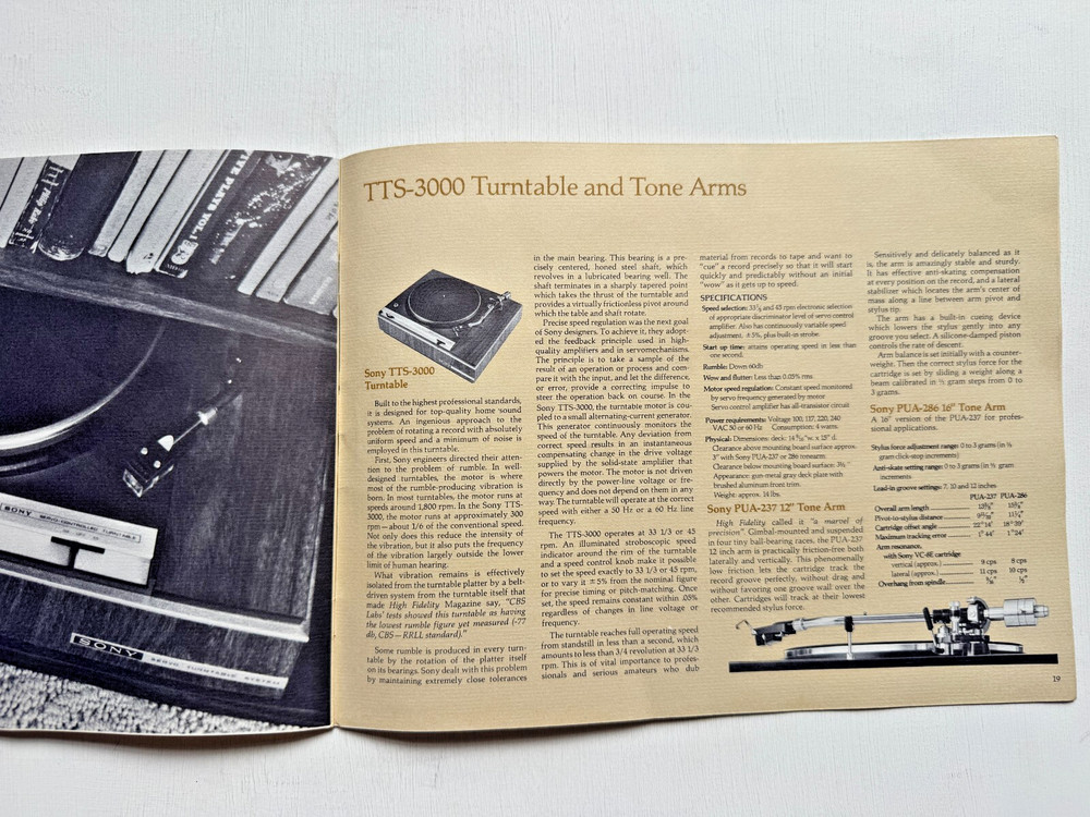1968 Sony Stereo High Fidelity Components Catalog