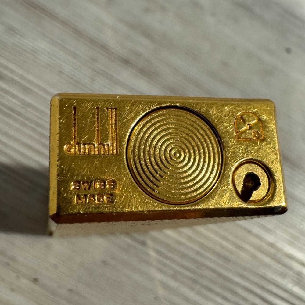 Dunhill Gold Plated Lighter W/ Case