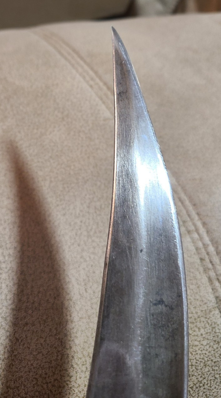 Vintage Scorpion Blade Antique Mexican Knife With Bull Horn Handle Circa 1890's