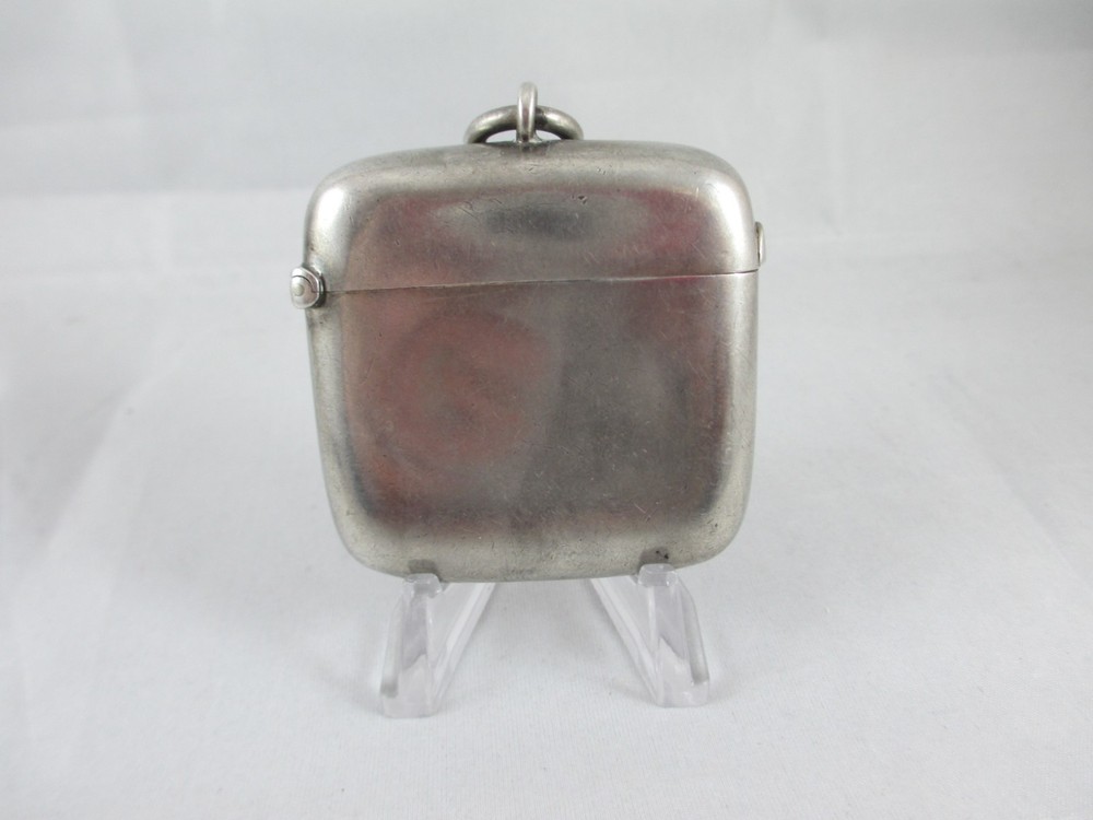 LARGE & HEAVY SOLID SILVER, VICTORIAN VESTA CASE, WILLIAM NEALE, BIRM 1893