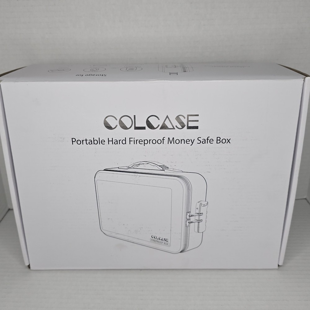 Fireproof Document Black Bag with Lock Fireproof Waterproof File Organizer New