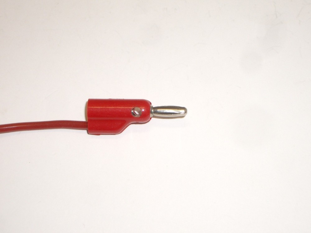 CAROL B-12-2 12" RED STACKABLE BANANA PLUG TEST LEAD WIRE PATCH CORD CABLE