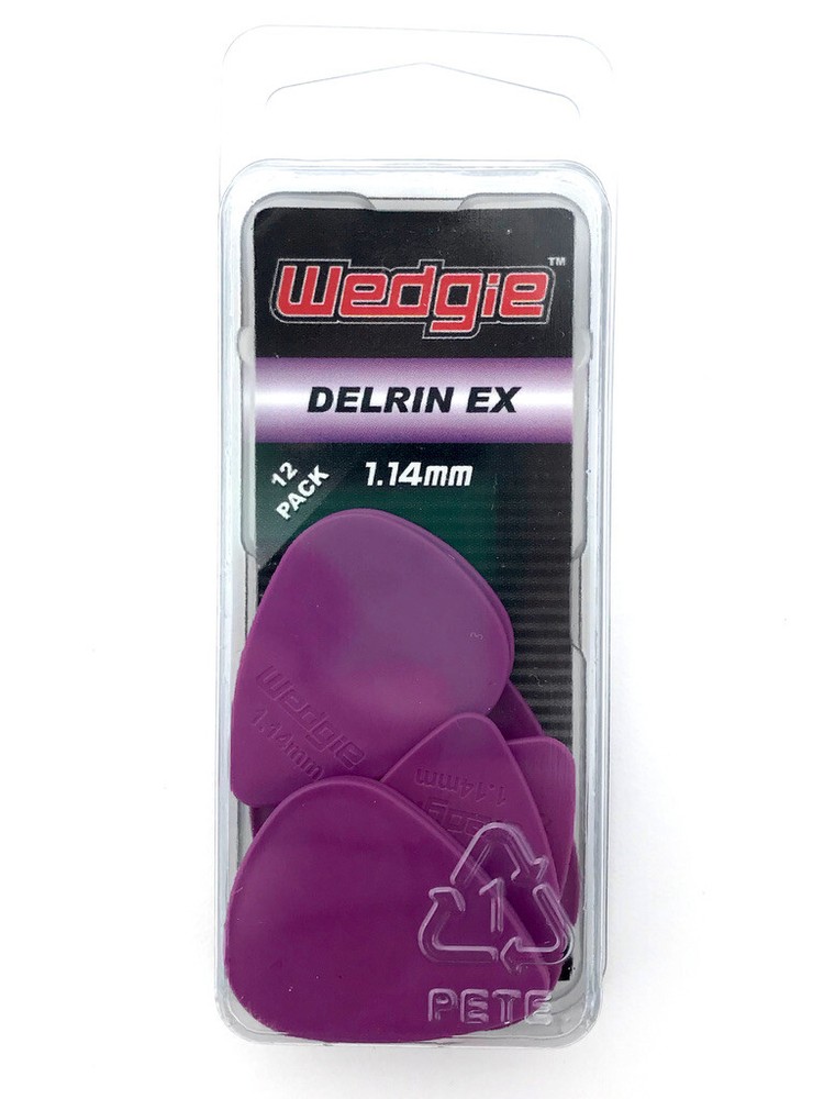 Wedgie Delrin EX Guitar Picks | 1.14mm | Purple | 12 pcs
