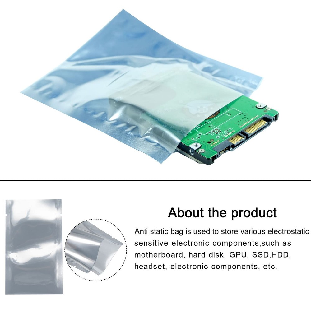 Anti Static Bags ESD Shielding Bags Reusable for Electronic Device GPU Hard D...