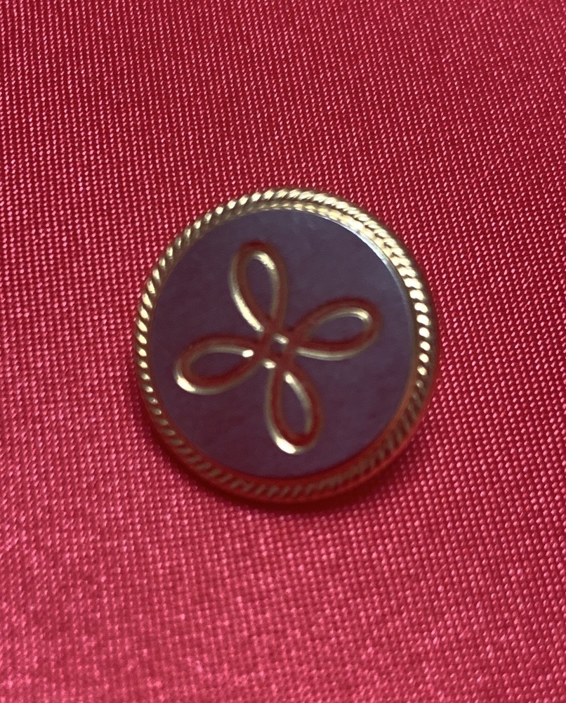 Johnny Carson Designer Logo Button. Size 9/16” shank button.