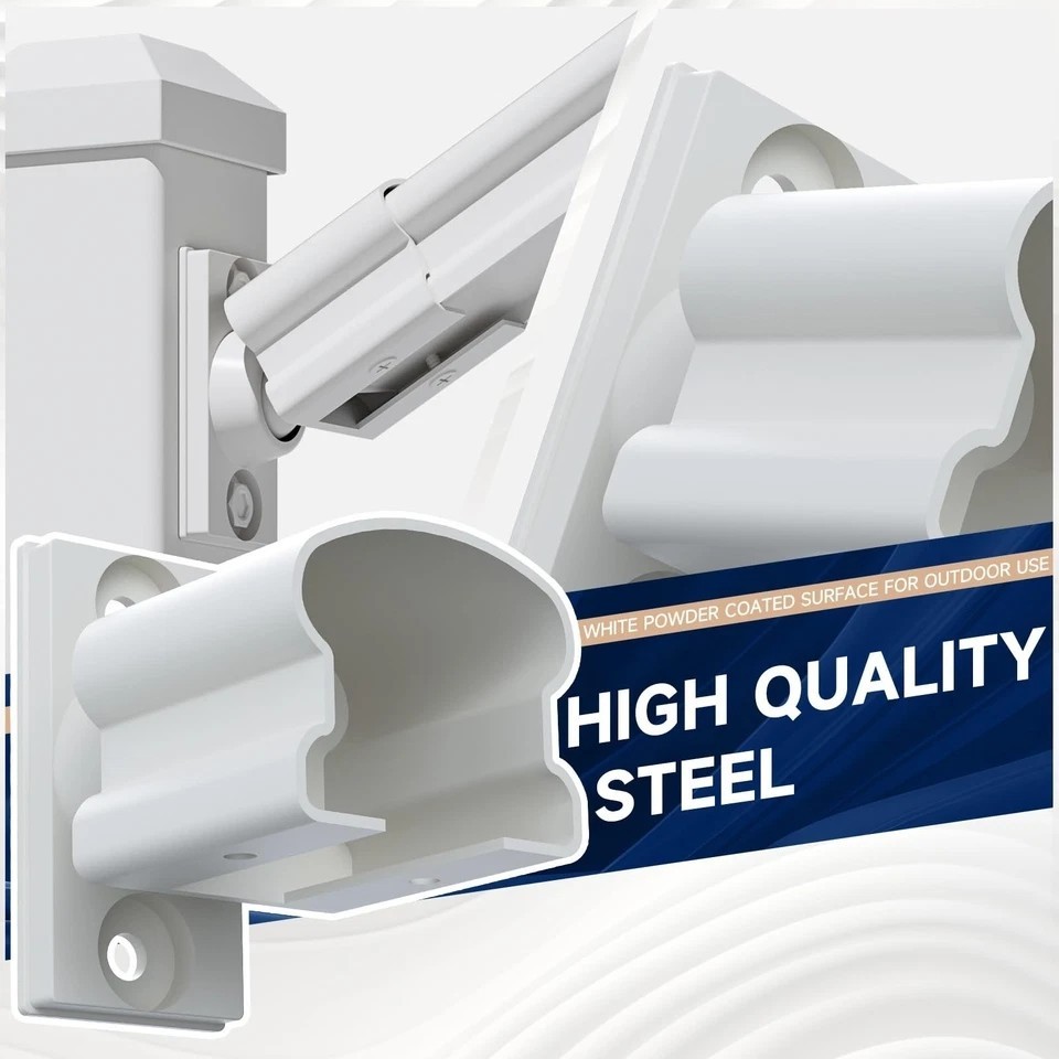 4 Pack Aluminum Deck Railing Bracket Connector, Adjustable Railing Bracket, W...
