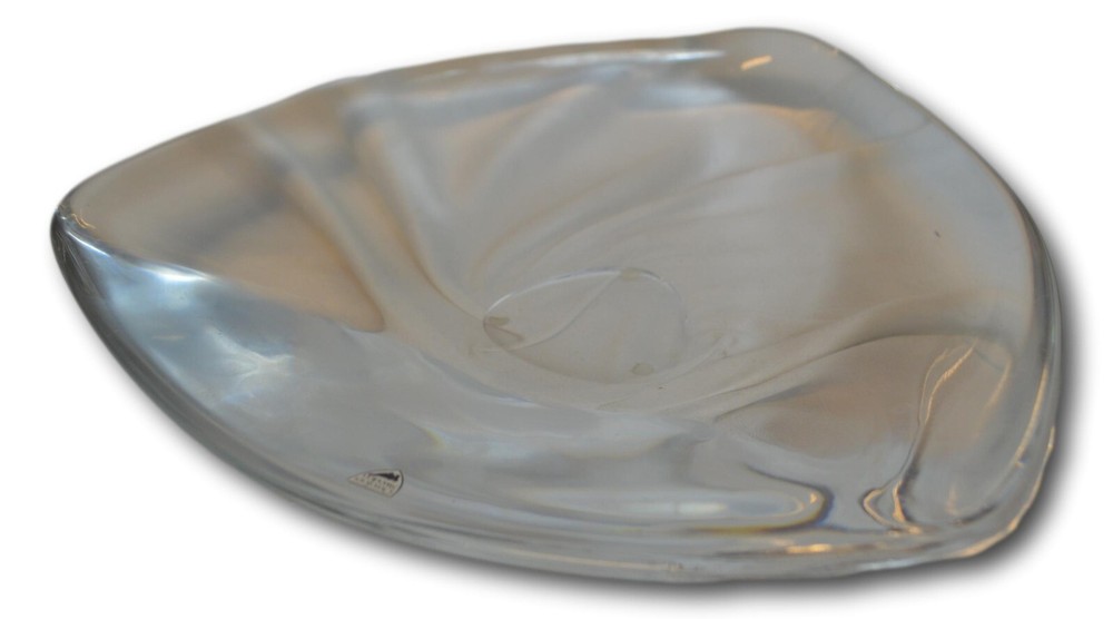 Orrefors Sweden Crystal Triangular Serving Bowl