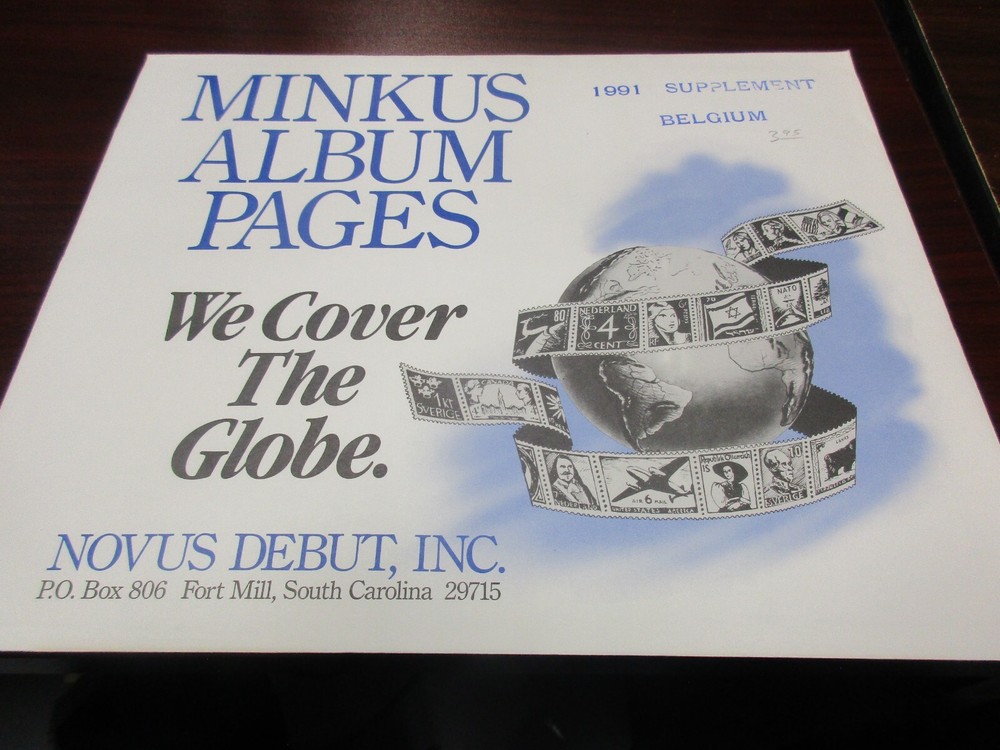 "MINKUS"  1991   SUPPLEMENT  BELGIUM      W/FREE SHIPPING!!!