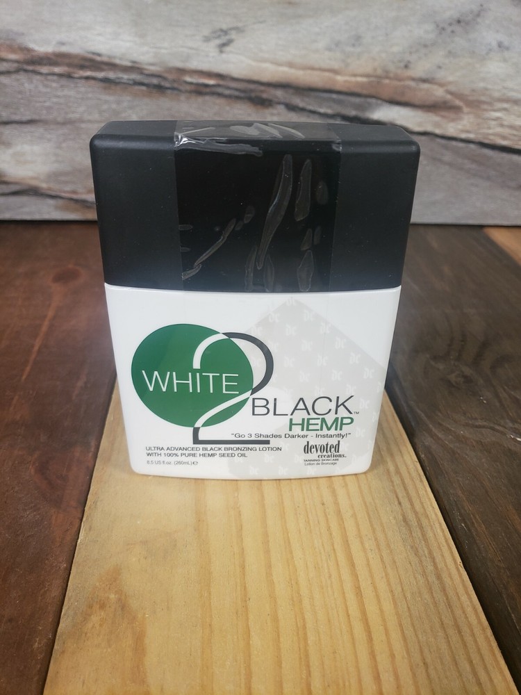 Devoted Creations White 2 Black Hemp Bronzing Tanning Lotion + Free Packet