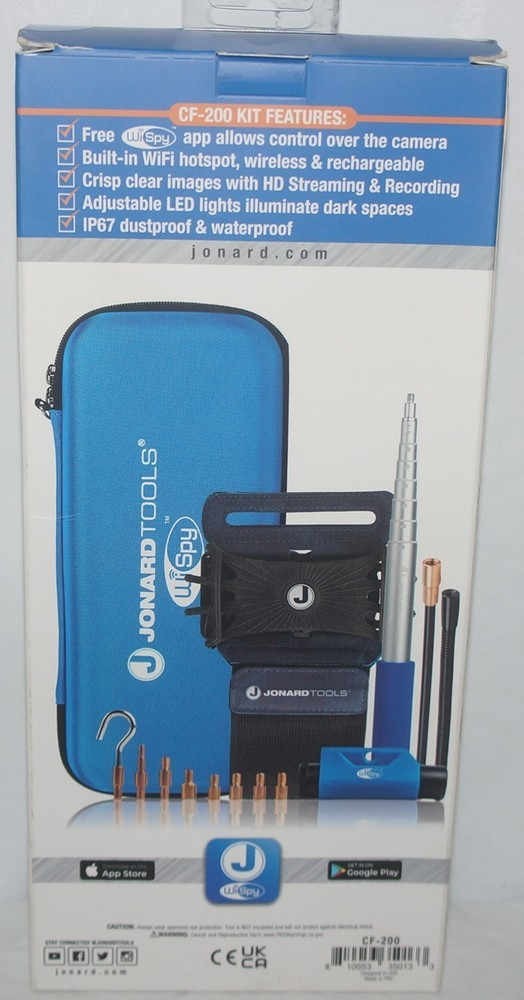 New Jonard Tools CF-200 WiSpy Multipurpose Wireless Inspection Camera & Cable