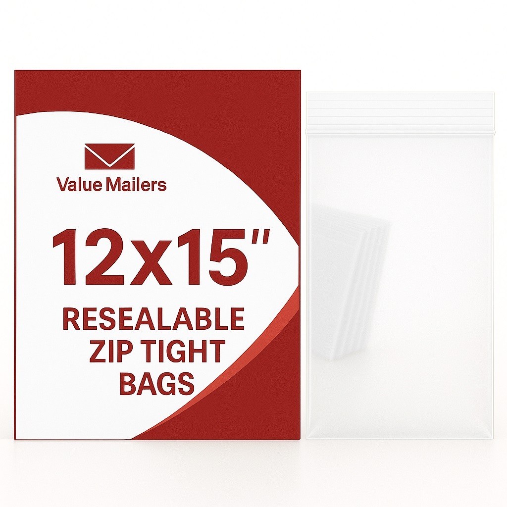 200 12x15 2 Mil Reclosable Clear Zipper Seal Top Locking Plastic Poly Bags