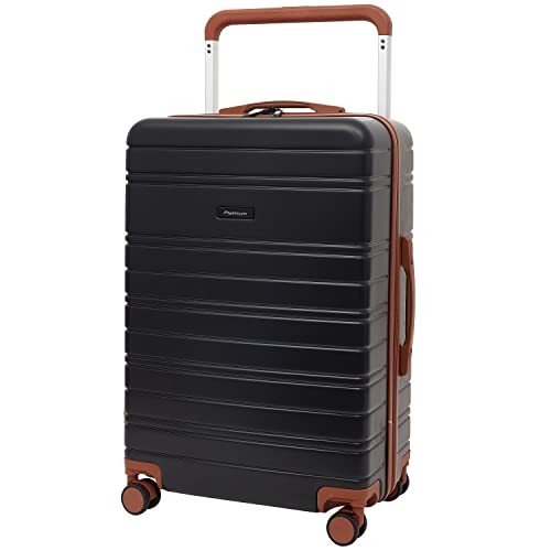 2PC Navigate Luggage Set 20" Carry-On Black