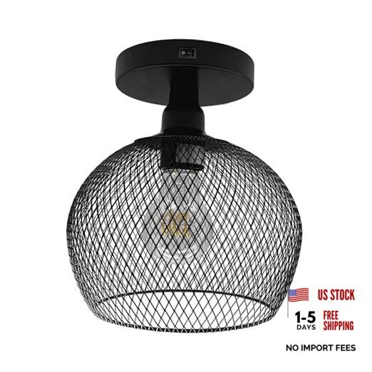 12V 7inch RV Pendant Dining Table Light with Replaceable Bulb (1 X E26 Bulb