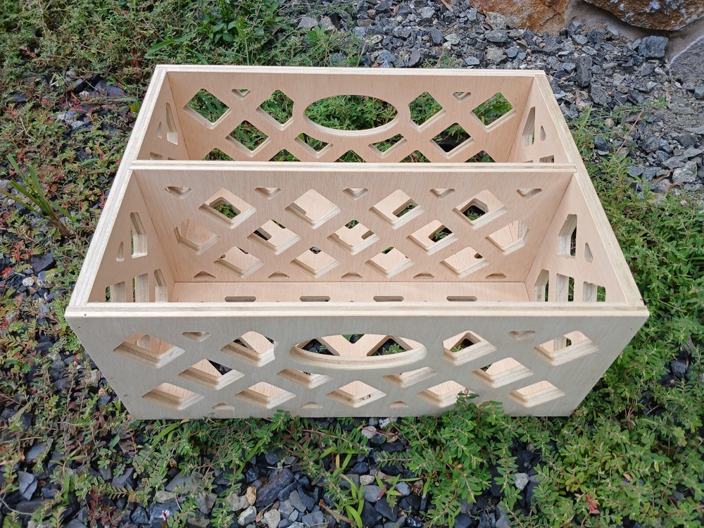 Wood CD Storage Crate - 2 row
