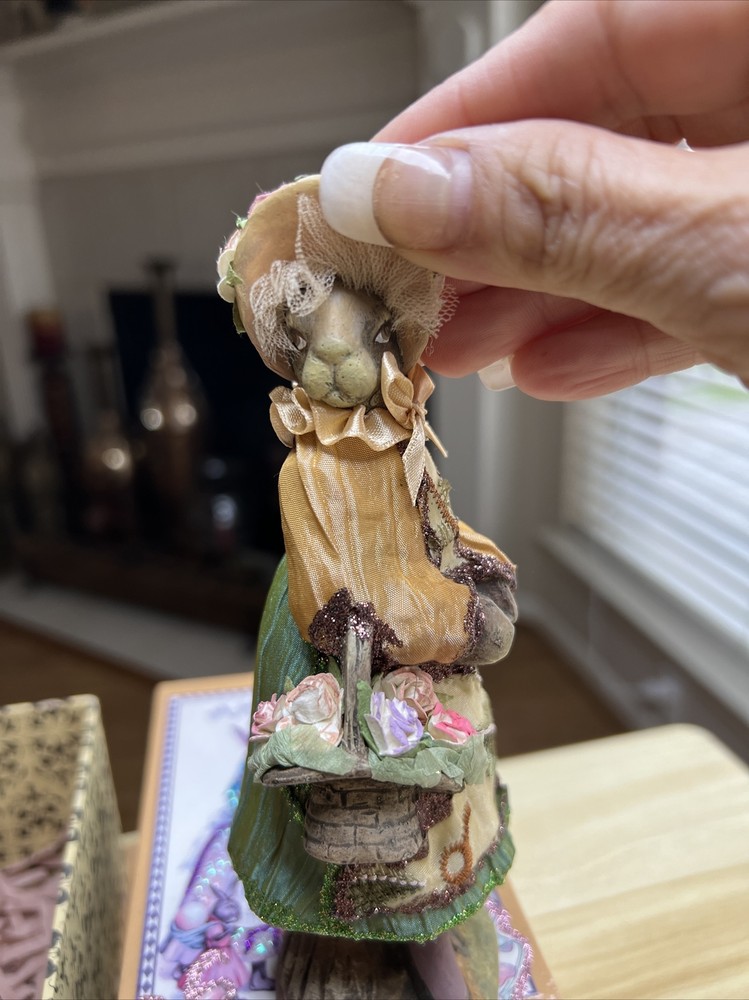 Katherine’s Collection Doll With Basket Easter 6 1/2” Tall