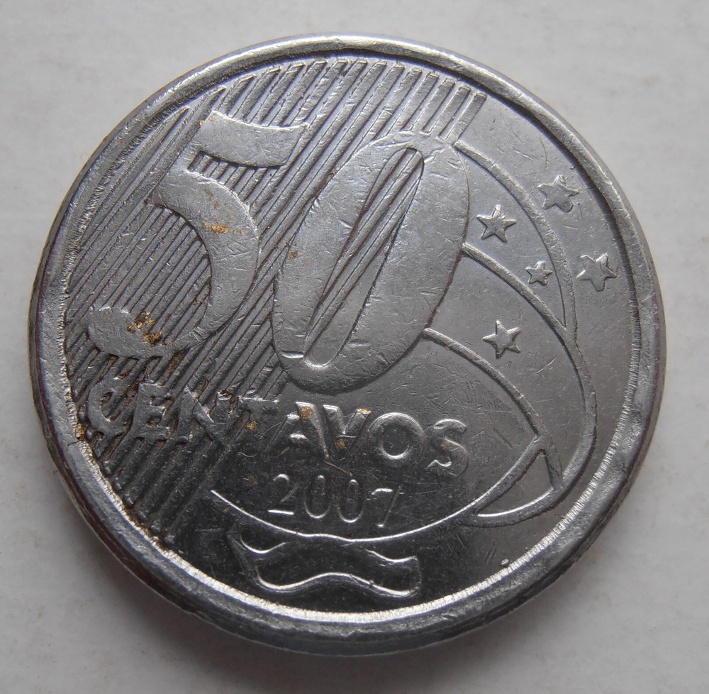 BRAZIL 50 CENTAVOS 2007