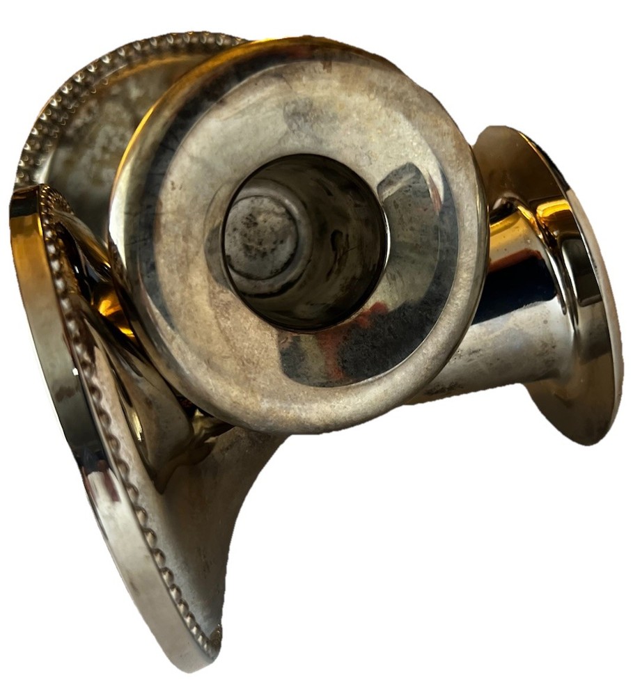 Pair Of 3" Three Inch Silver Plate Candle Holders - Unbranded