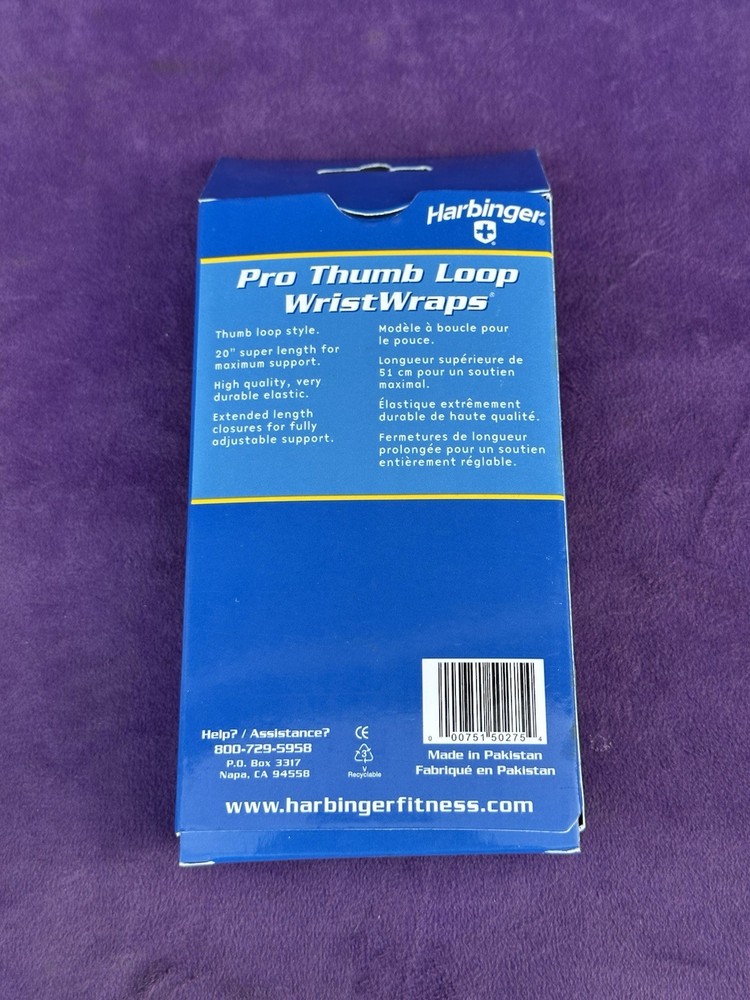 Harbinger Pro Thumb Loop Weight Lifting Wrist Wraps