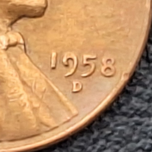 1958-D Wheat Penny Multiple Error Coin