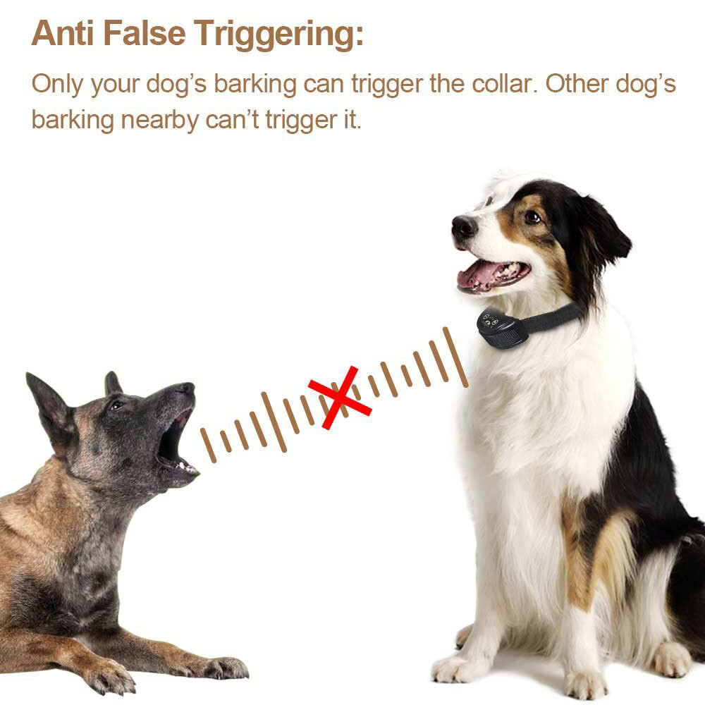 Anti Barking E-Collar No Bark Dog Training Shock Collar for Small Medium Dog US