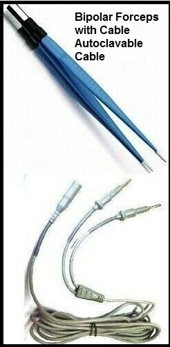 Electrosur.gical Mini Cautery Bipolar Forceps with Silicon Cable Laparoscopy 786