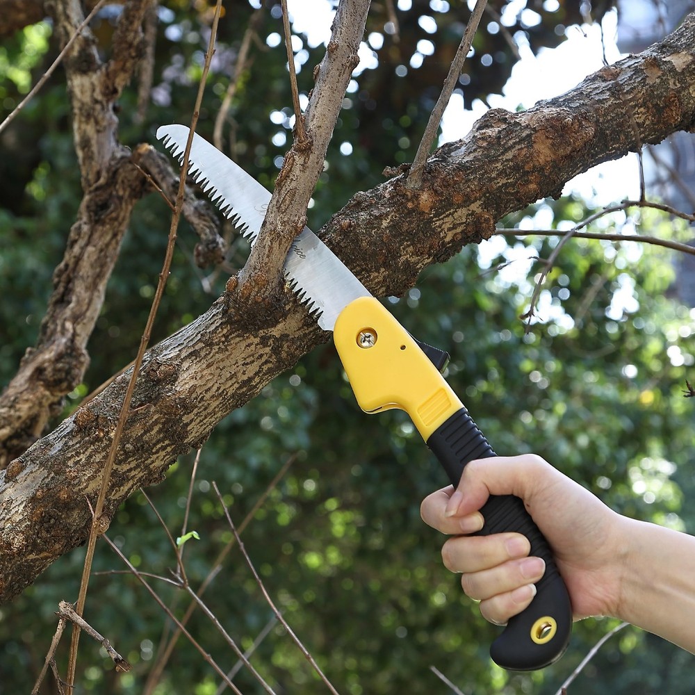 Bates 7-Inch Foldable Camp & Tree Saw Yellow