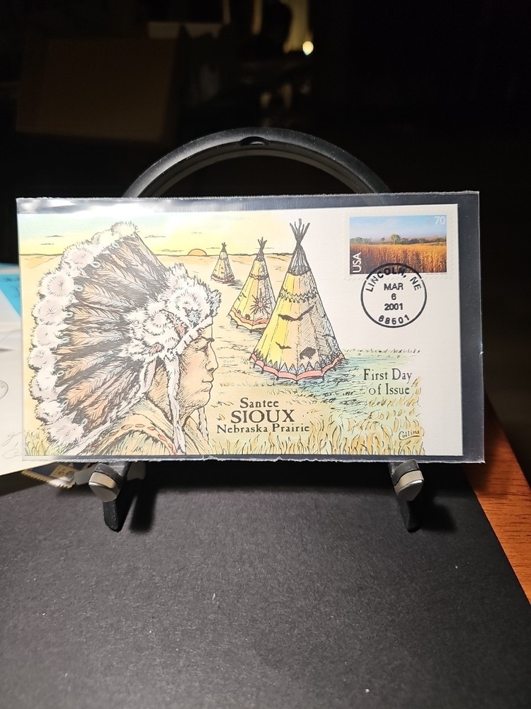 FDC SANTEE SIOUX HAND PAINT 70C 2001