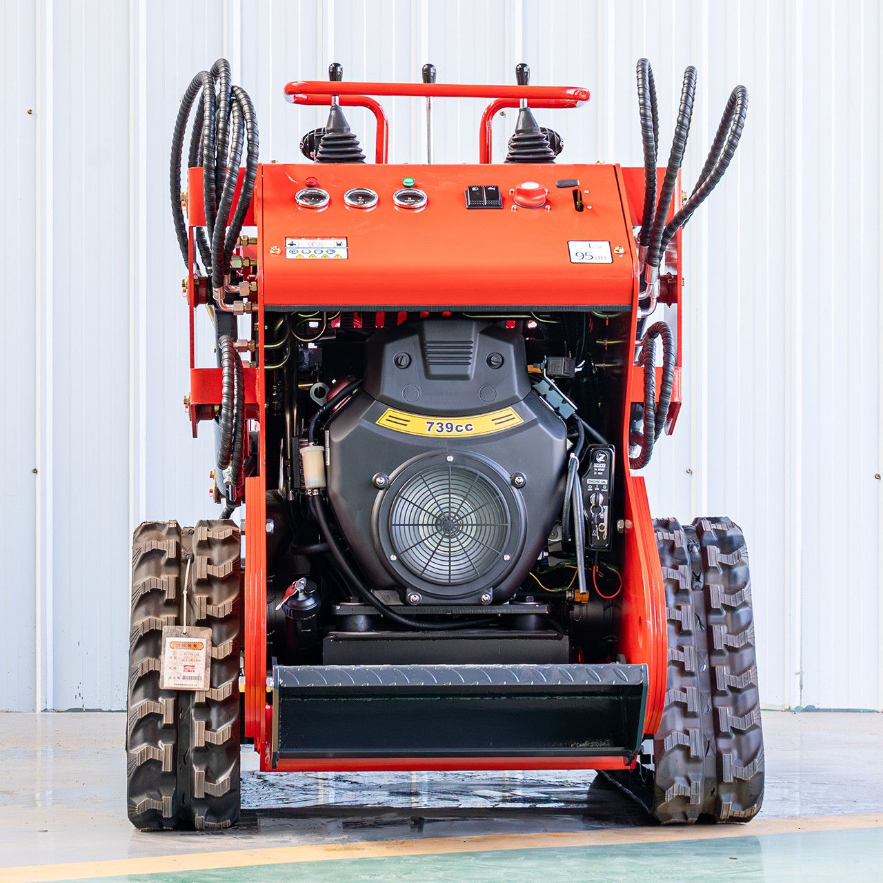 480 Tracked EPA 23HP 739cc Mini Skid Steer w/ Pallet Fork 12.7GPM 3-Pumps IN USA