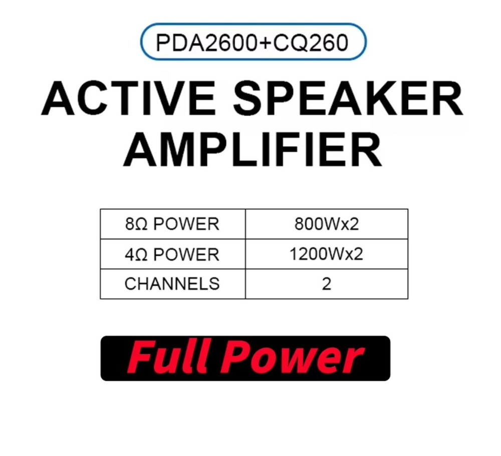Audio Line Array 1200*2 4 Ohm 2Channels Class D Active Subwoofer Board Amplifier