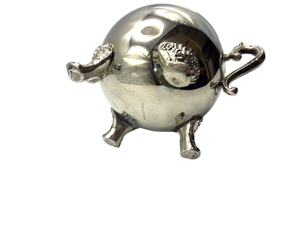 Vintage Silver Plated Open Sugar Bowl Footed Double Handle