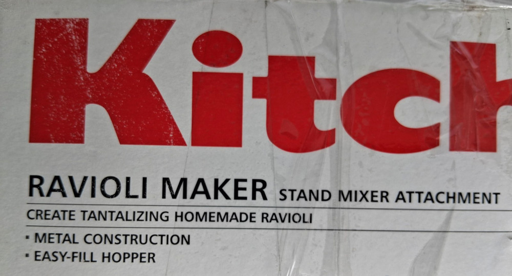 KitchenAid Ravioli Maker Stand Mixer Attachment KRAV White
