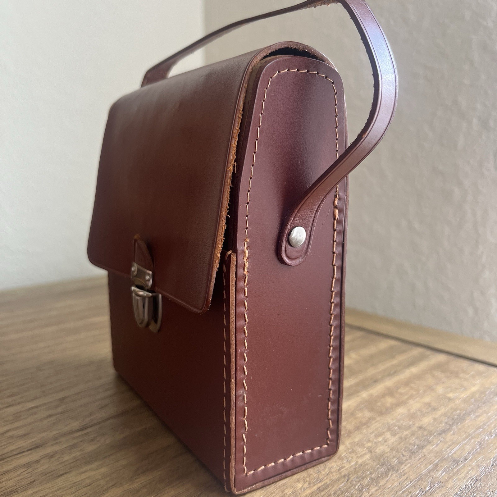 Vintage Enger Kress Leather Travel Bar Set MCM Mad Men Era Bourbon & Scotch