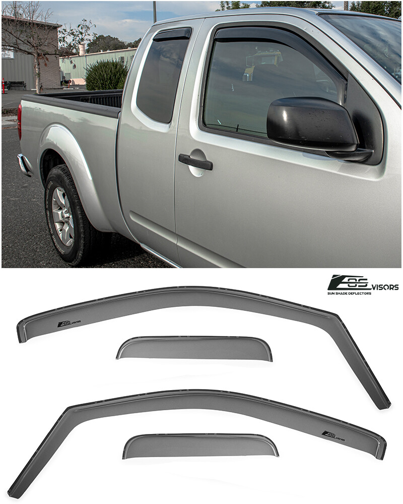 EOS Visors For 05-21 Nissan Frontier King Cab IN-CHANNEL Side Window Rain Guards