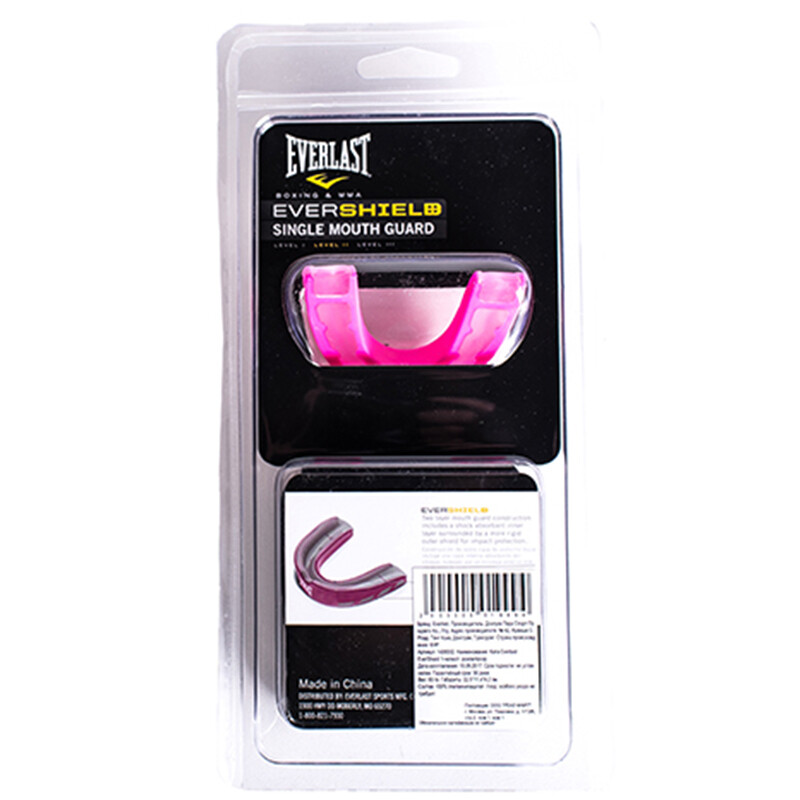 Everlast Evershield Single Mouthguard, Color Pink